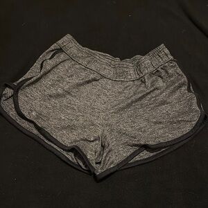 Under Armour Gray and Black Athletic Shorts with Elastic Waistband